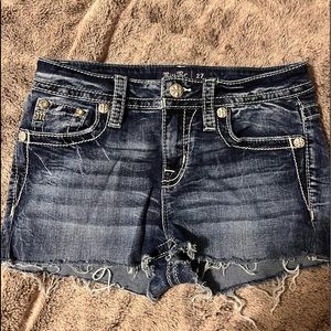 Miss Me Jean Shorts With Cross Design
